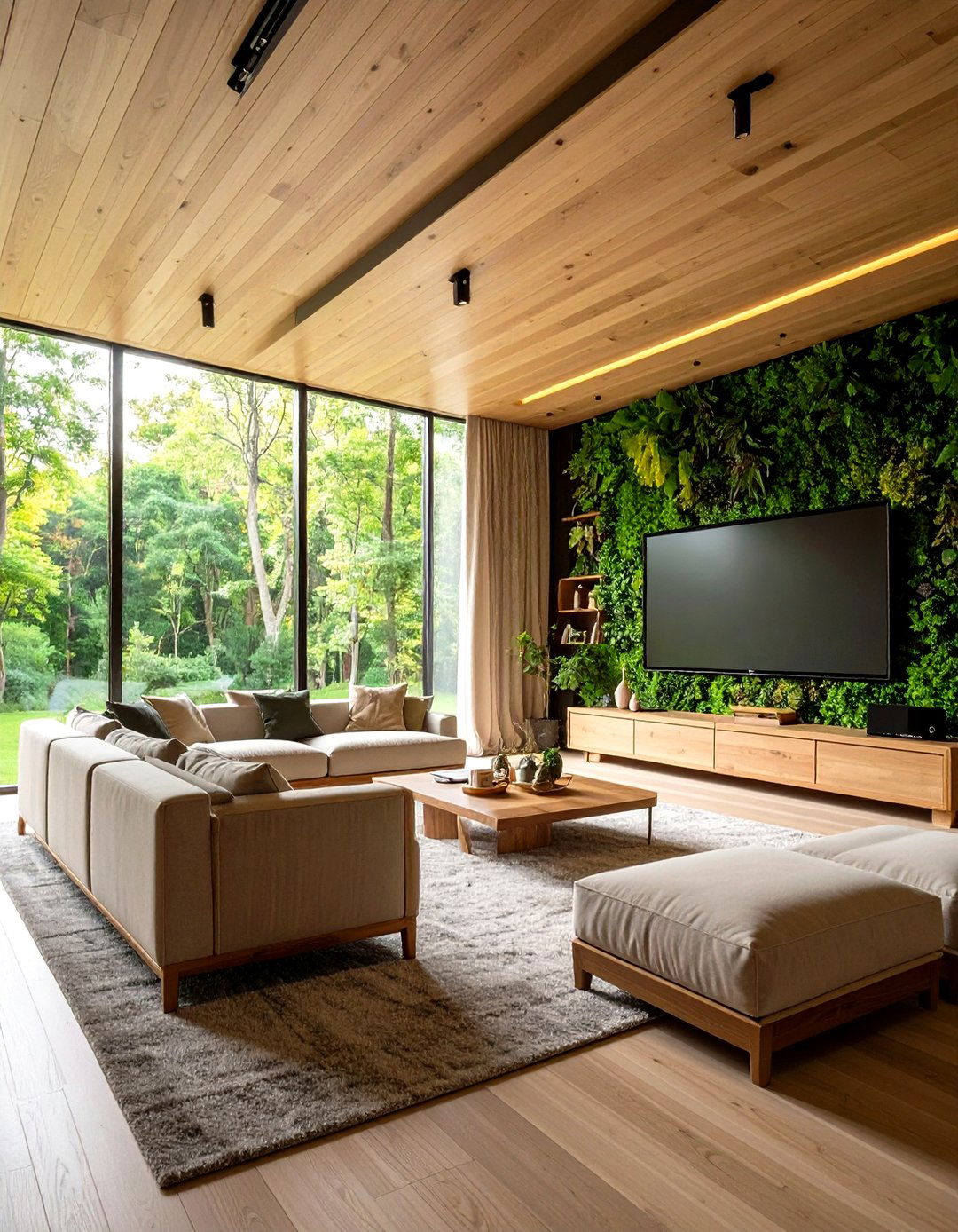 Outdoor Inspired Media Room Oasis - 20 Media Room Ideas