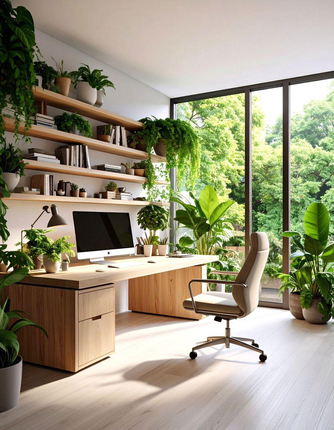 Outdoor Inspired Modern Home Office - 20 Modern Home Office Ideas
