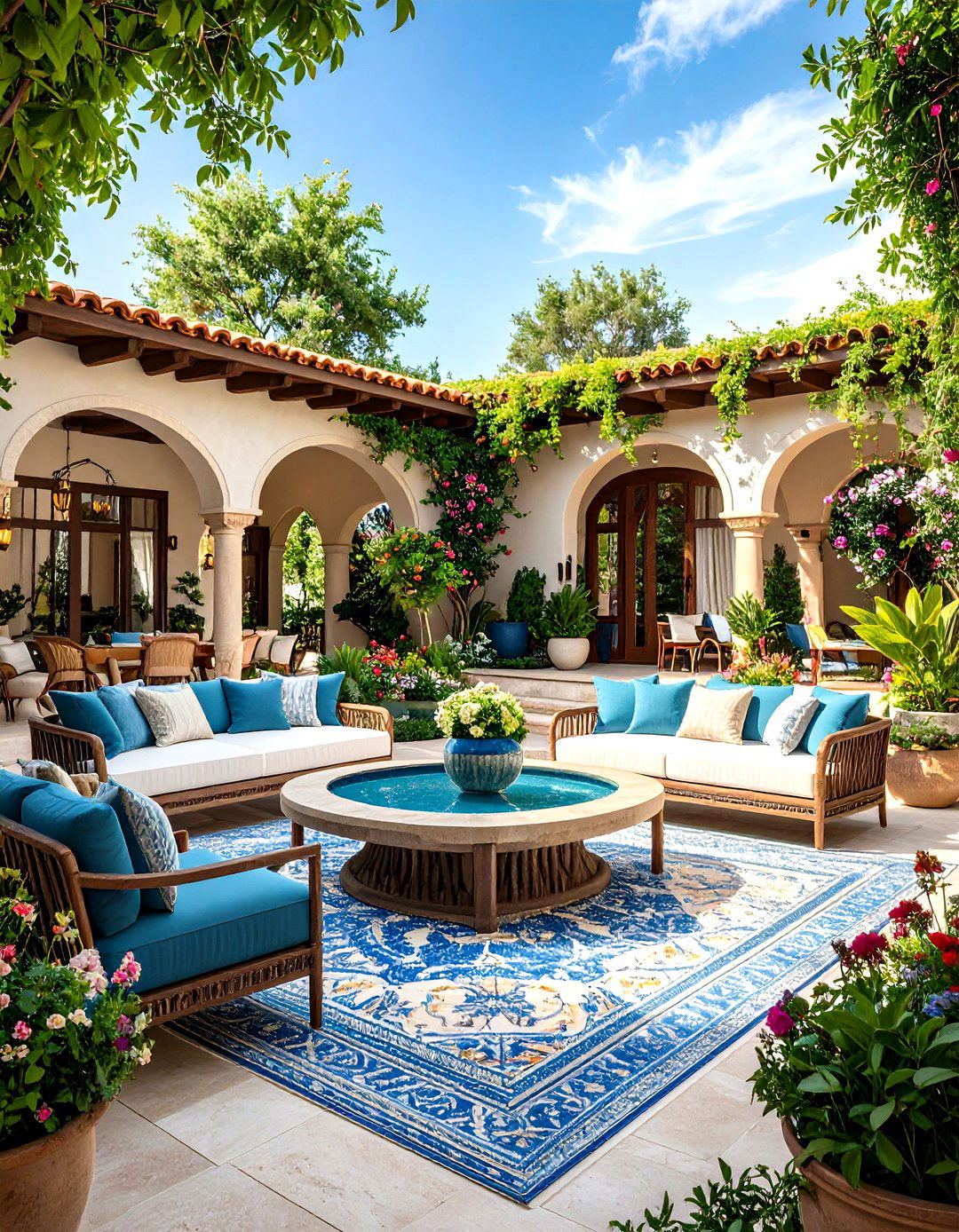 Outdoor Integrated Mediterranean Interior Design - 20 Mediterranean Interior Design Ideas