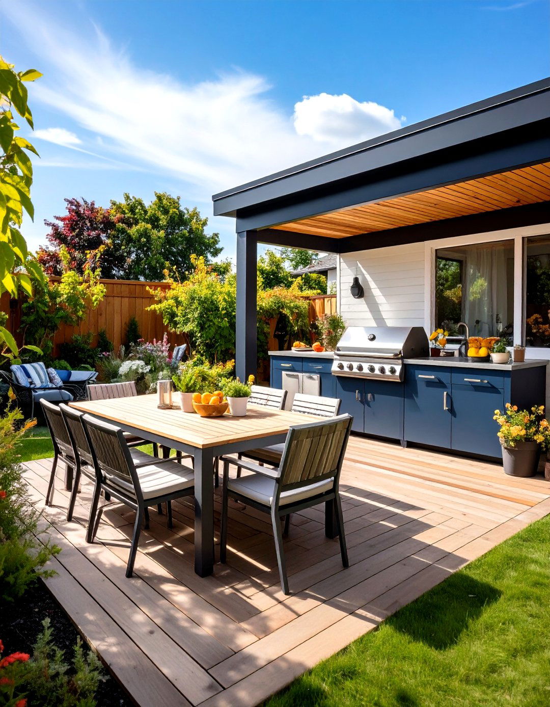 Outdoor Kitchen Integration for Culinary Entertainment - 20 Townhouse Backyard Ideas