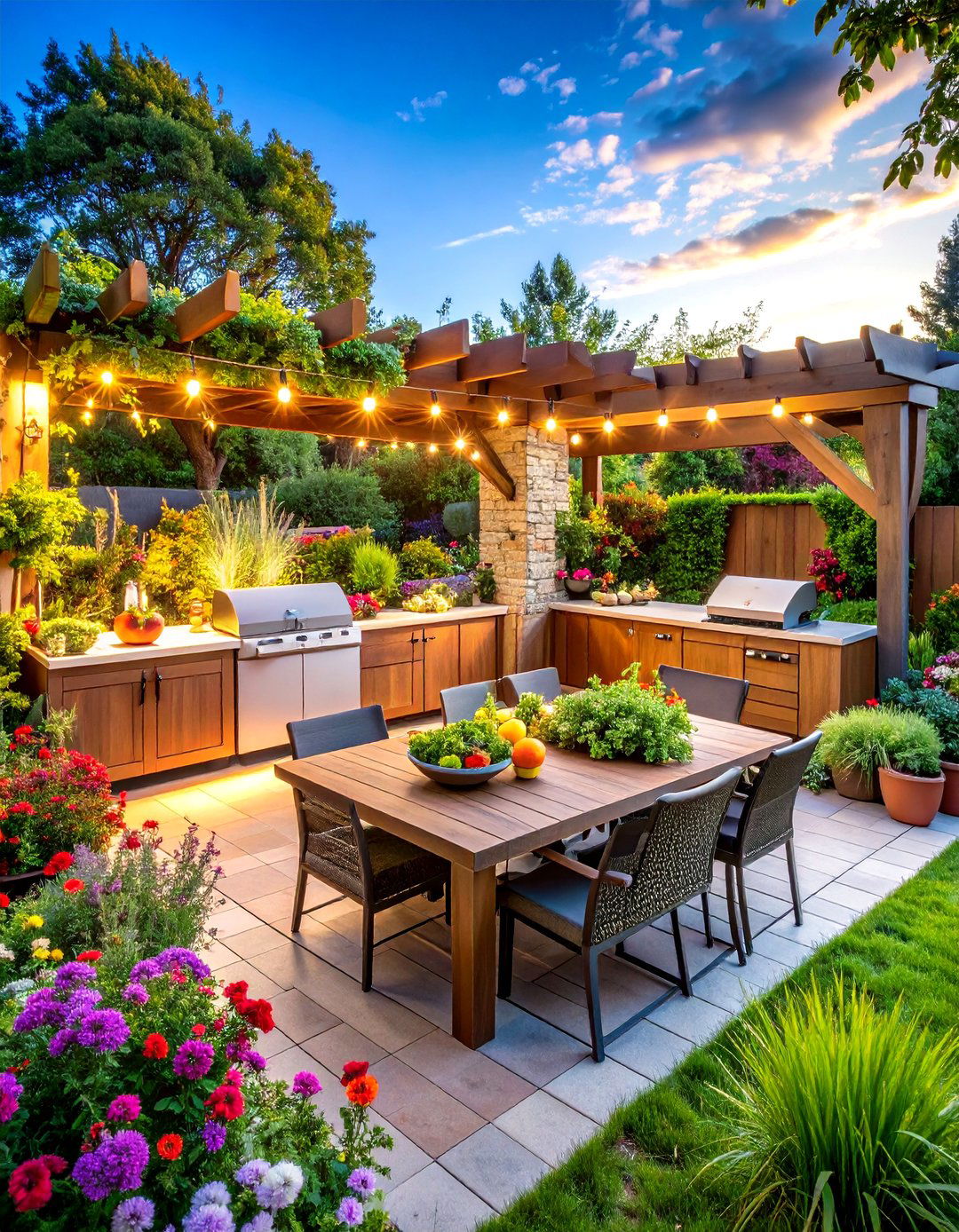 Outdoor Kitchen Landscaping Integration - 20 Landscaping Ideas