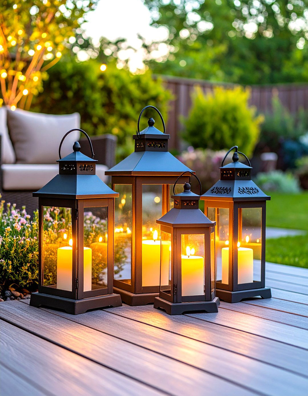 Outdoor Lantern Candles for Patio Ambience - 20 Decorating With Candles
