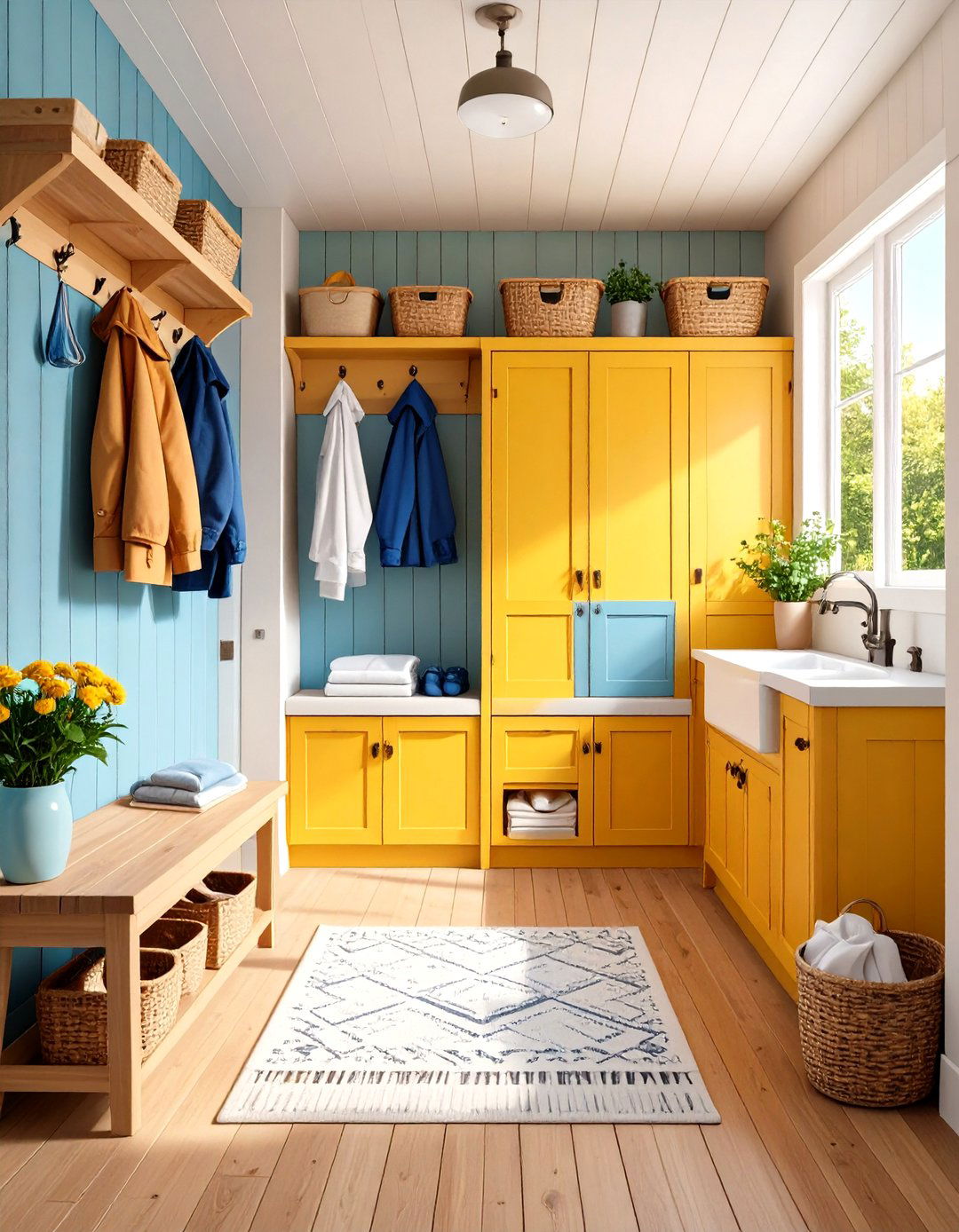 Outdoor Laundry Area Mudroom Combination Design - 20 Outdoor Laundry Area Design Ideas