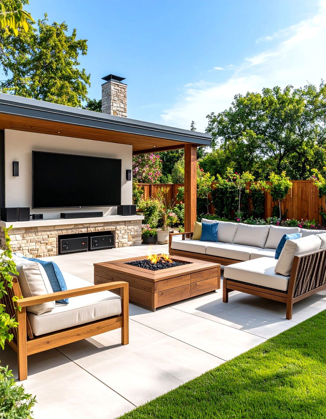 Outdoor Living Space Entertainment Hub - 20 Outdoor Living Space Ideas
