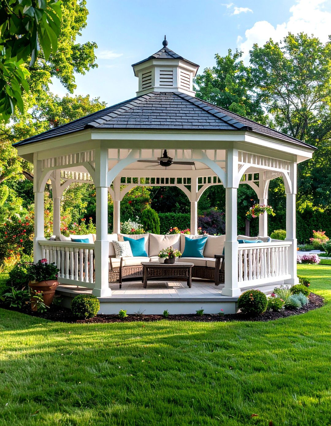 Outdoor Living Space Gazebo Retreat - 20 Outdoor Living Space Ideas