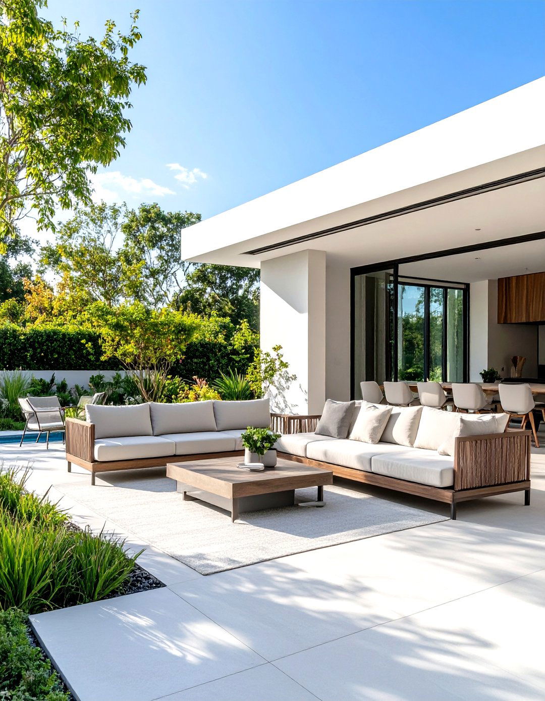 Outdoor Living Space Modern Minimalist Retreat - 20 Outdoor Living Space Ideas