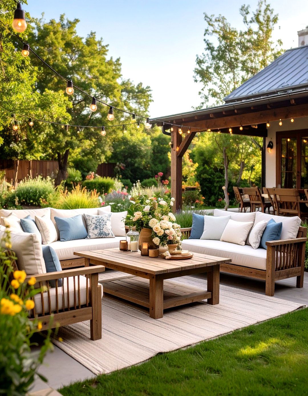 Outdoor Living Space Rustic Farmhouse Style - 20 Outdoor Living Space Ideas
