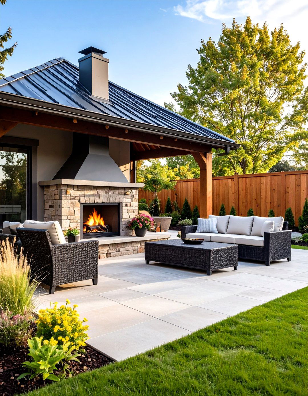 Outdoor Log Burner Patio Extension - 20 Log Burner Ideas