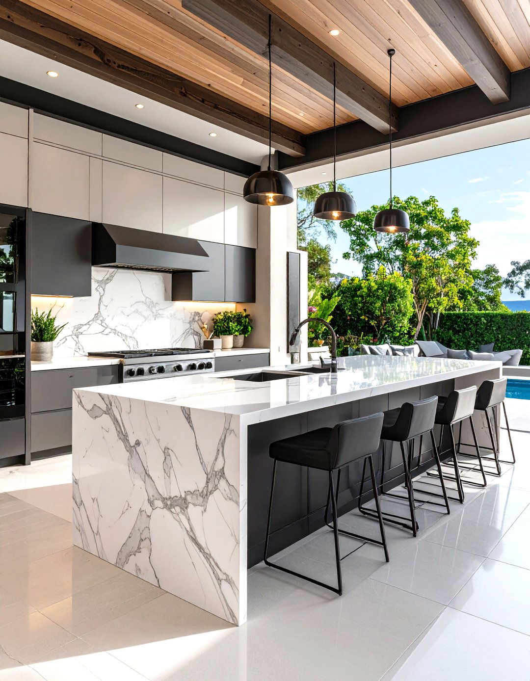 Outdoor Marble Kitchen Island - 20 Marble Kitchen Island Ideas