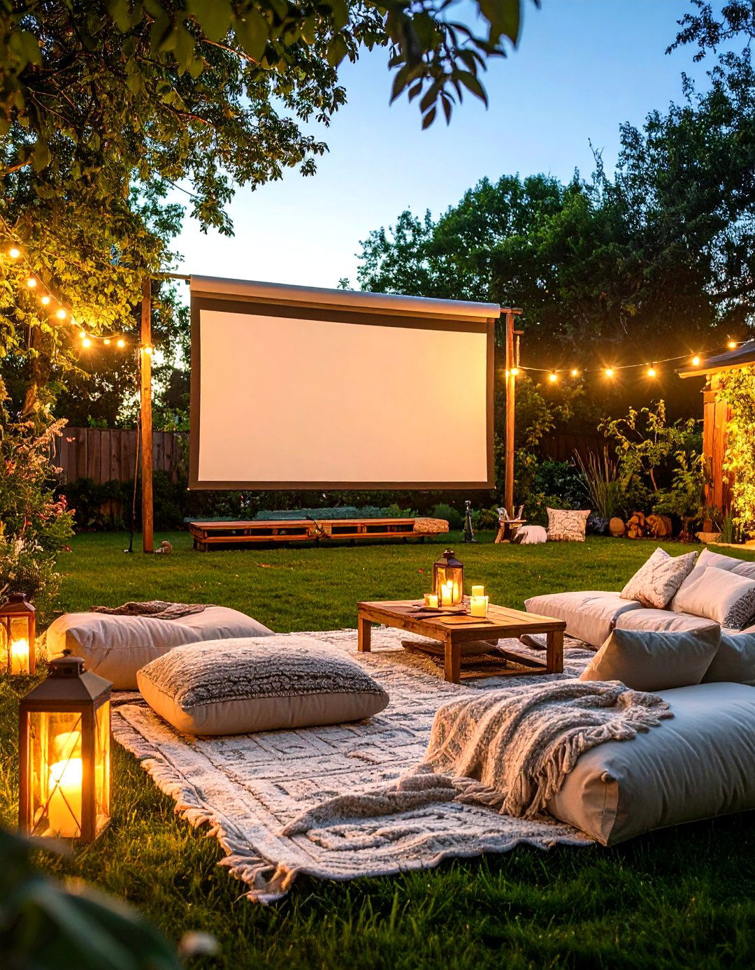 Outdoor Movie Area Backyard Makeover Ideas - 20 Cheap Backyard Makeover Ideas