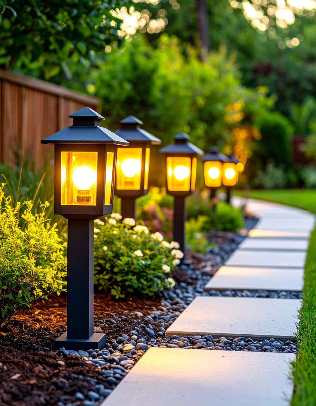 Outdoor Pathway Lantern Lighting - 20 Lantern Decor Ideas