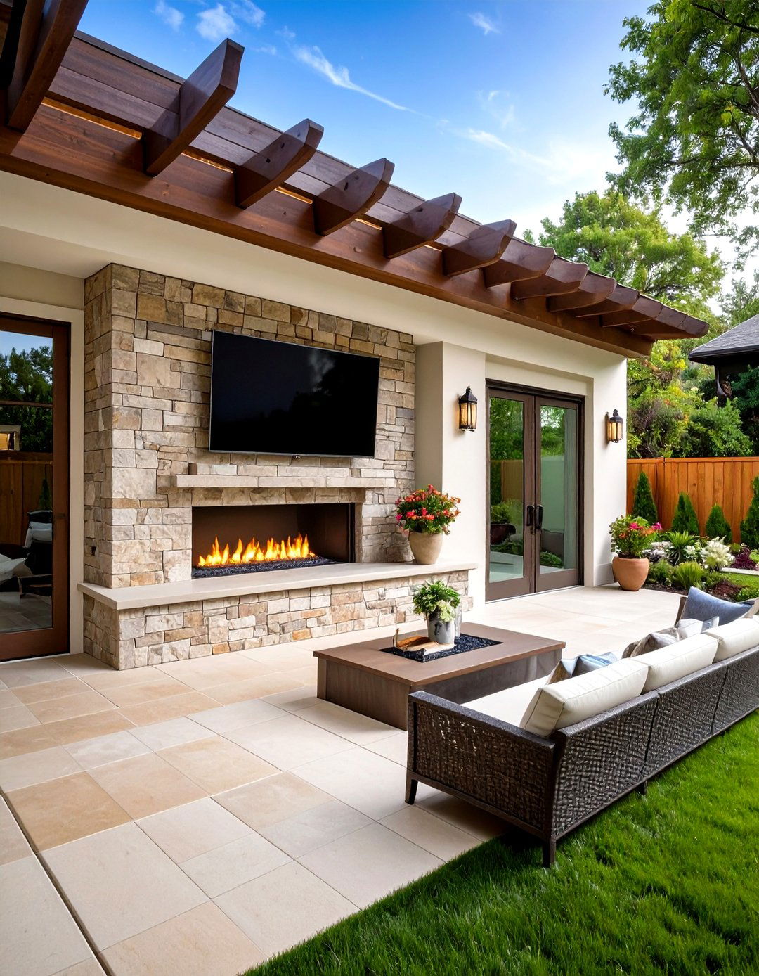 Outdoor Patio Media Wall - 20 Media Wall Ideas
