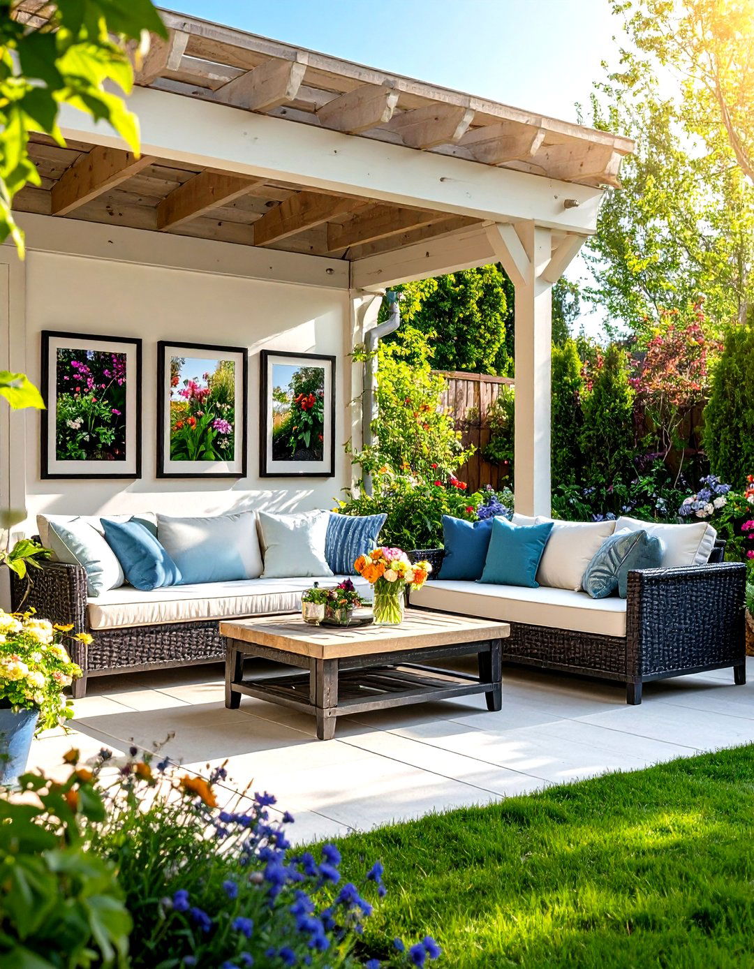 Outdoor Patio Photo Display - 20 Photo Display Ideas