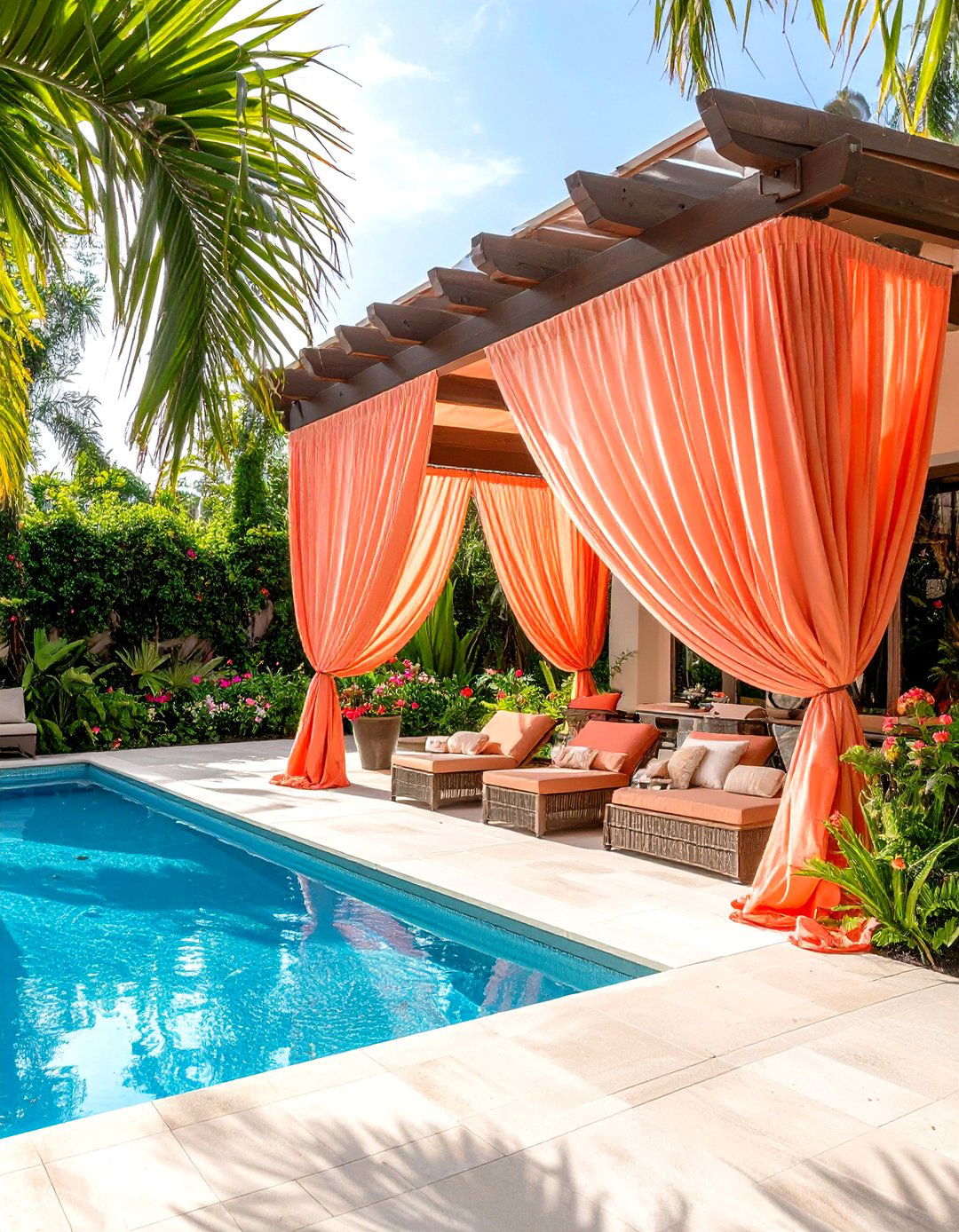 Outdoor Pool Shade Curtains - 20 Pool Shade Ideas