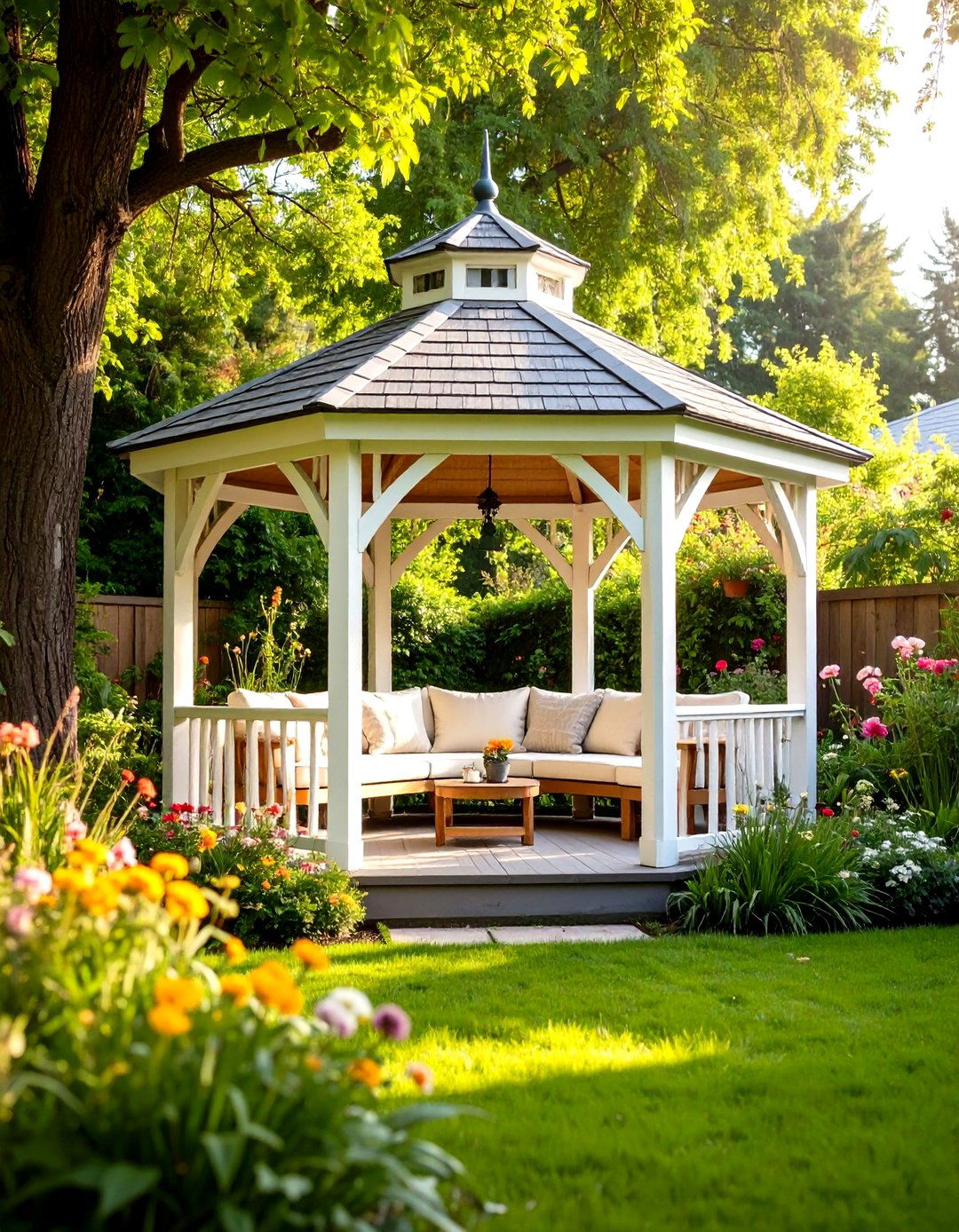 Outdoor Reading Nook in Garden Gazebo - 20 Outdoor Reading Nook Ideas
