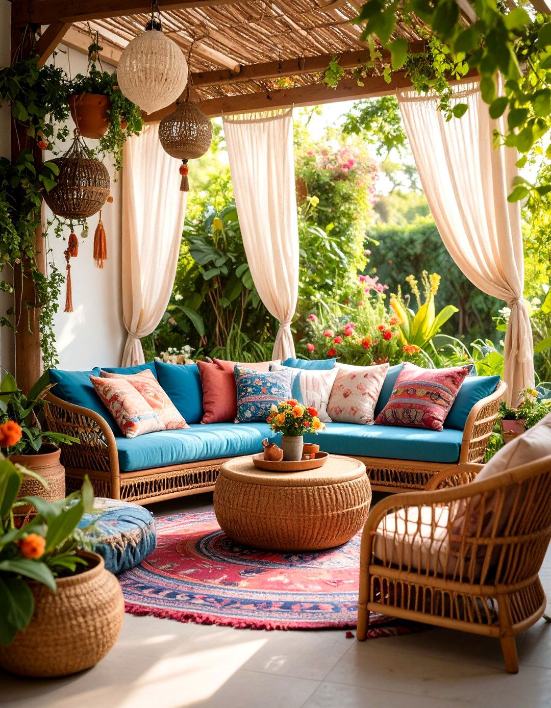 Outdoor Reading Nook with Bohemian Style - 20 Outdoor Reading Nook Ideas