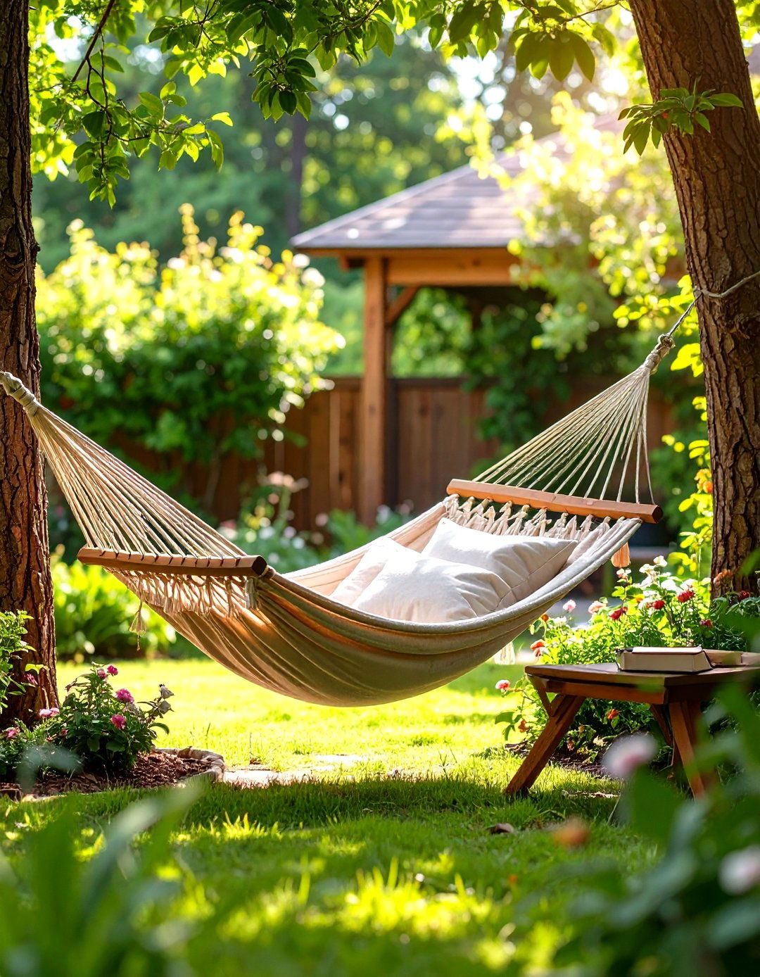 Outdoor Reading Nook with Garden Hammock - 20 Outdoor Reading Nook Ideas