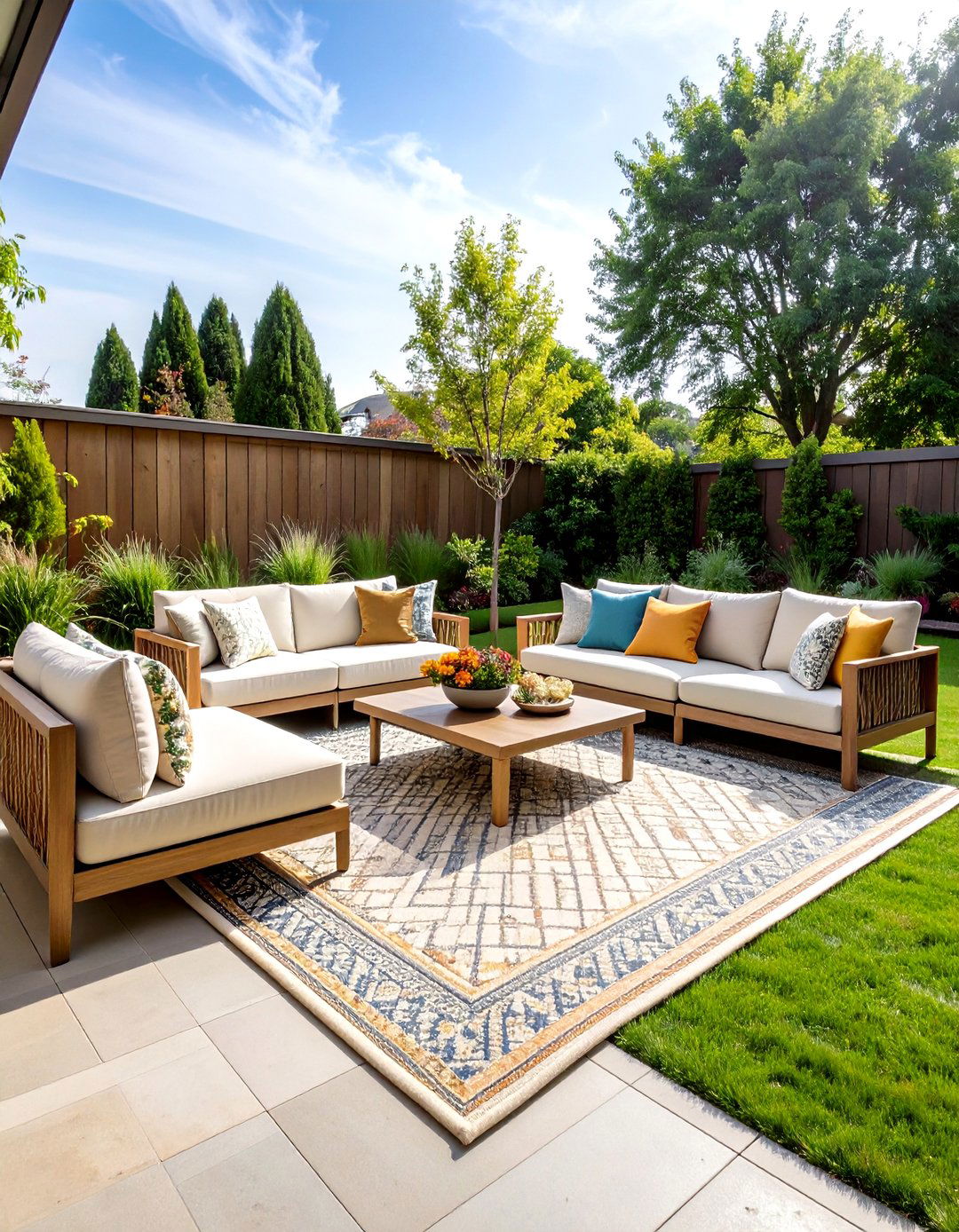 Outdoor Rug Backyard Makeover Ideas - 20 Cheap Backyard Makeover Ideas