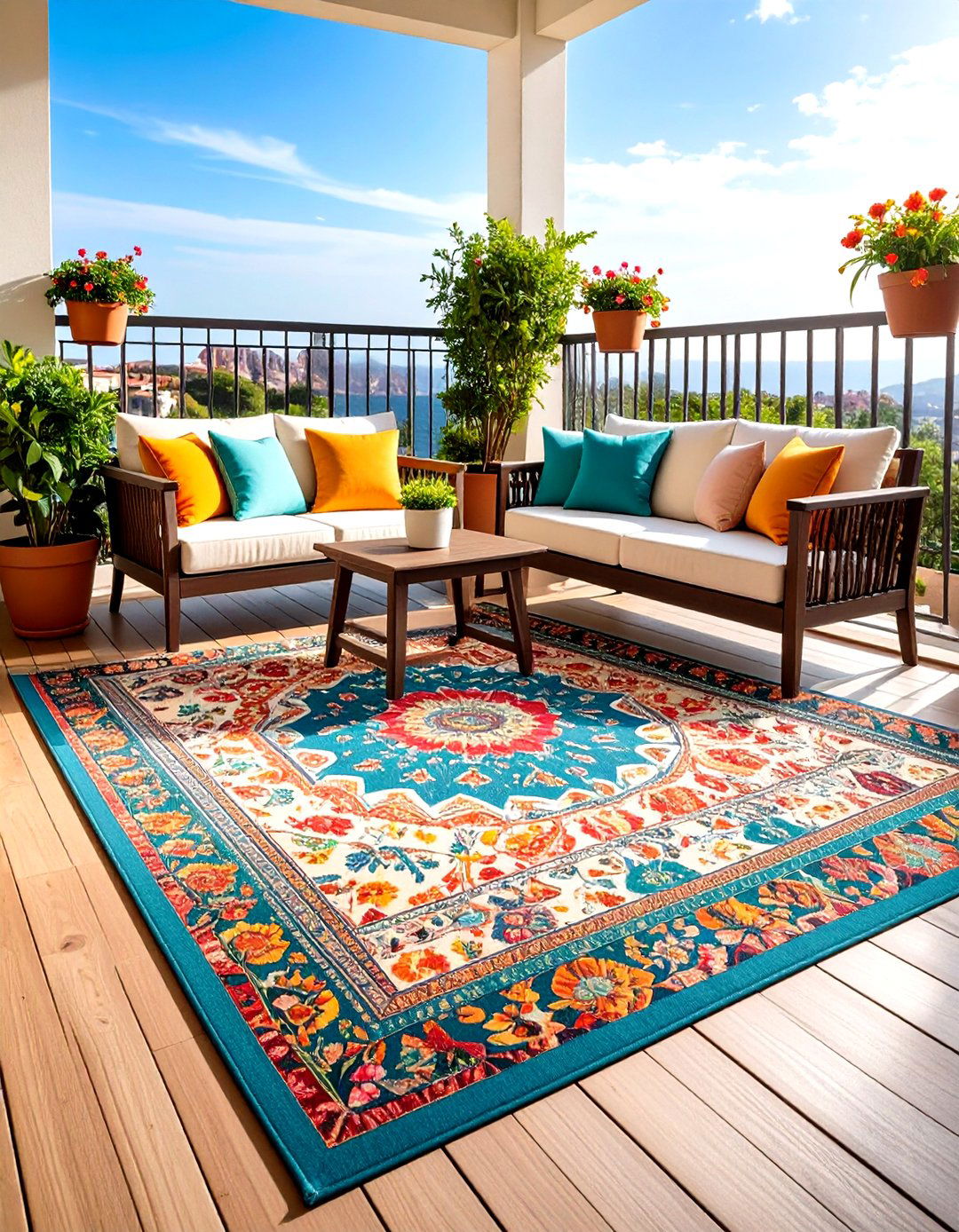 Outdoor Rugs - 20 Small Balcony Ideas