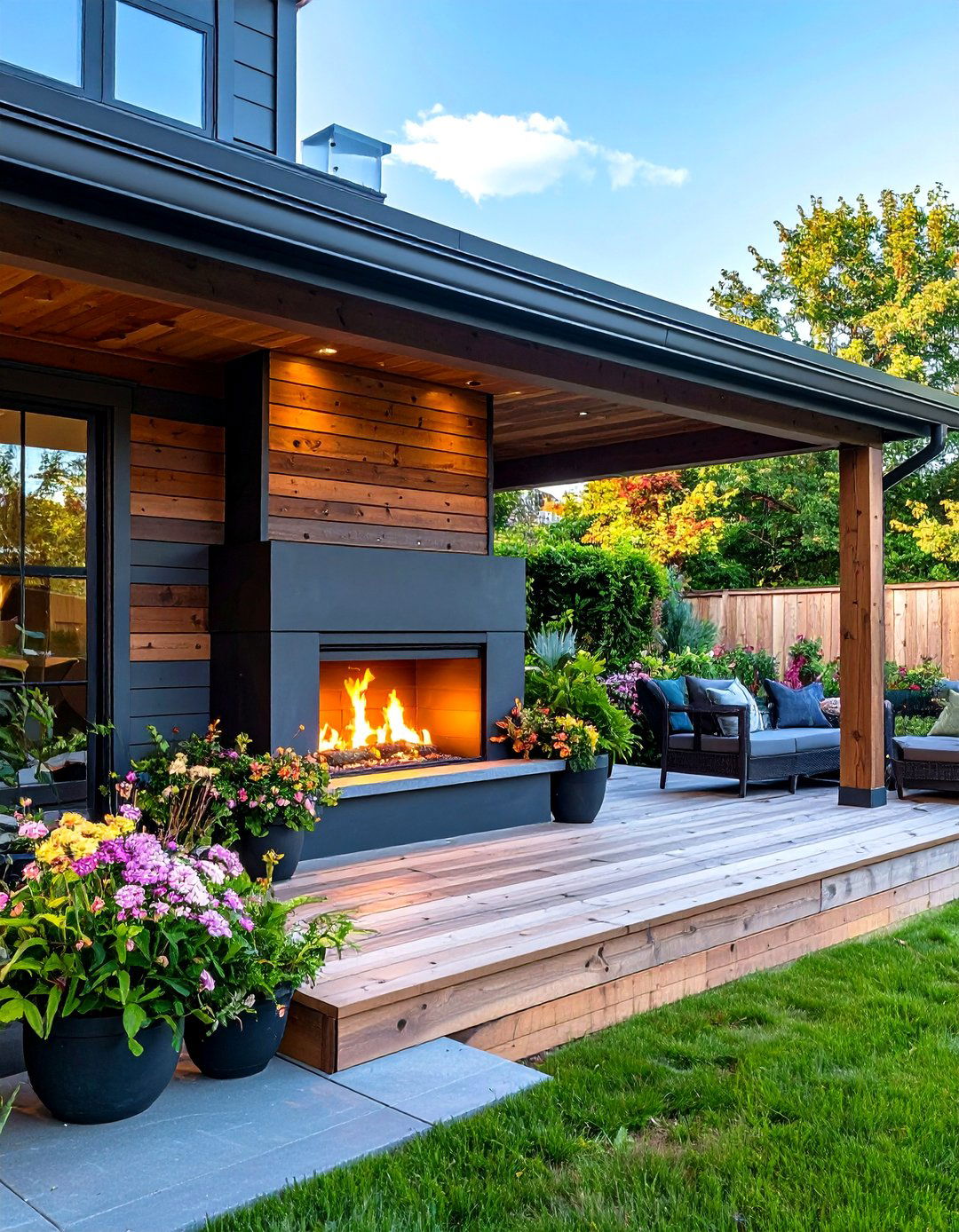 Outdoor Shiplap Fireplace - 20 Shiplap Fireplace Ideas