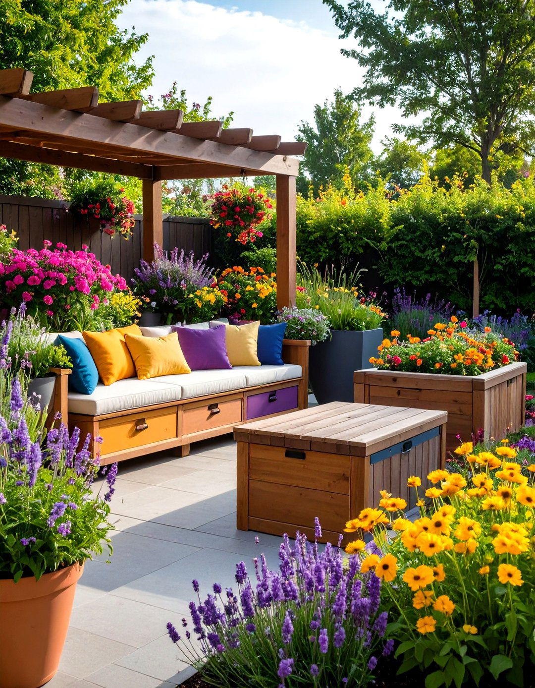 Outdoor Storage Integration for Organization - 20 Townhouse Backyard Ideas