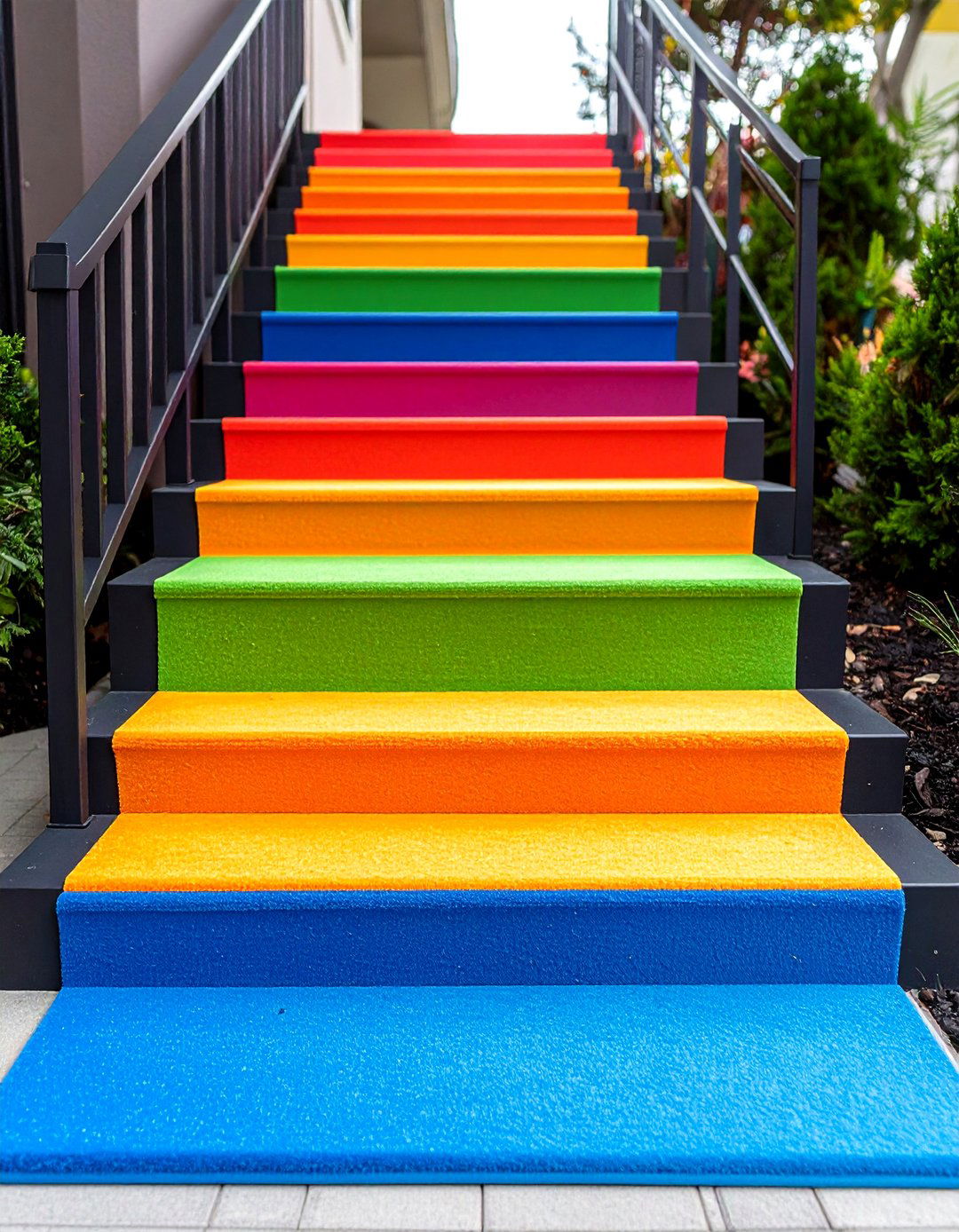 Outdoor Style Synthetic - 20 Stair Runner Ideas