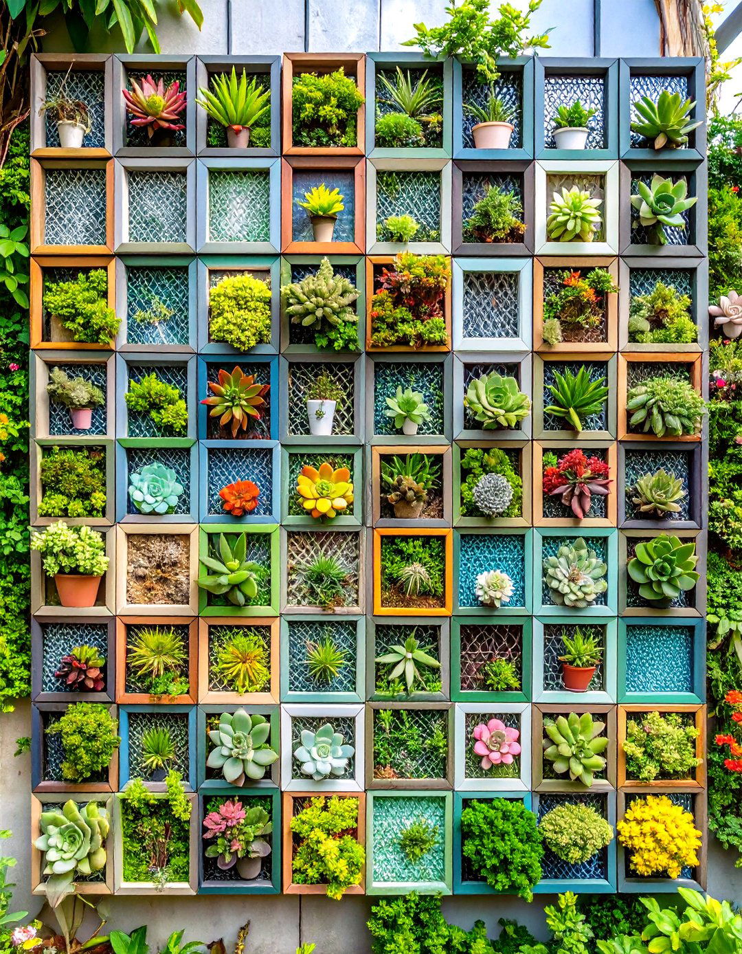 Outdoor Succulent Container Living Picture Frame - 20 Outdoor Succulent Container Ideas