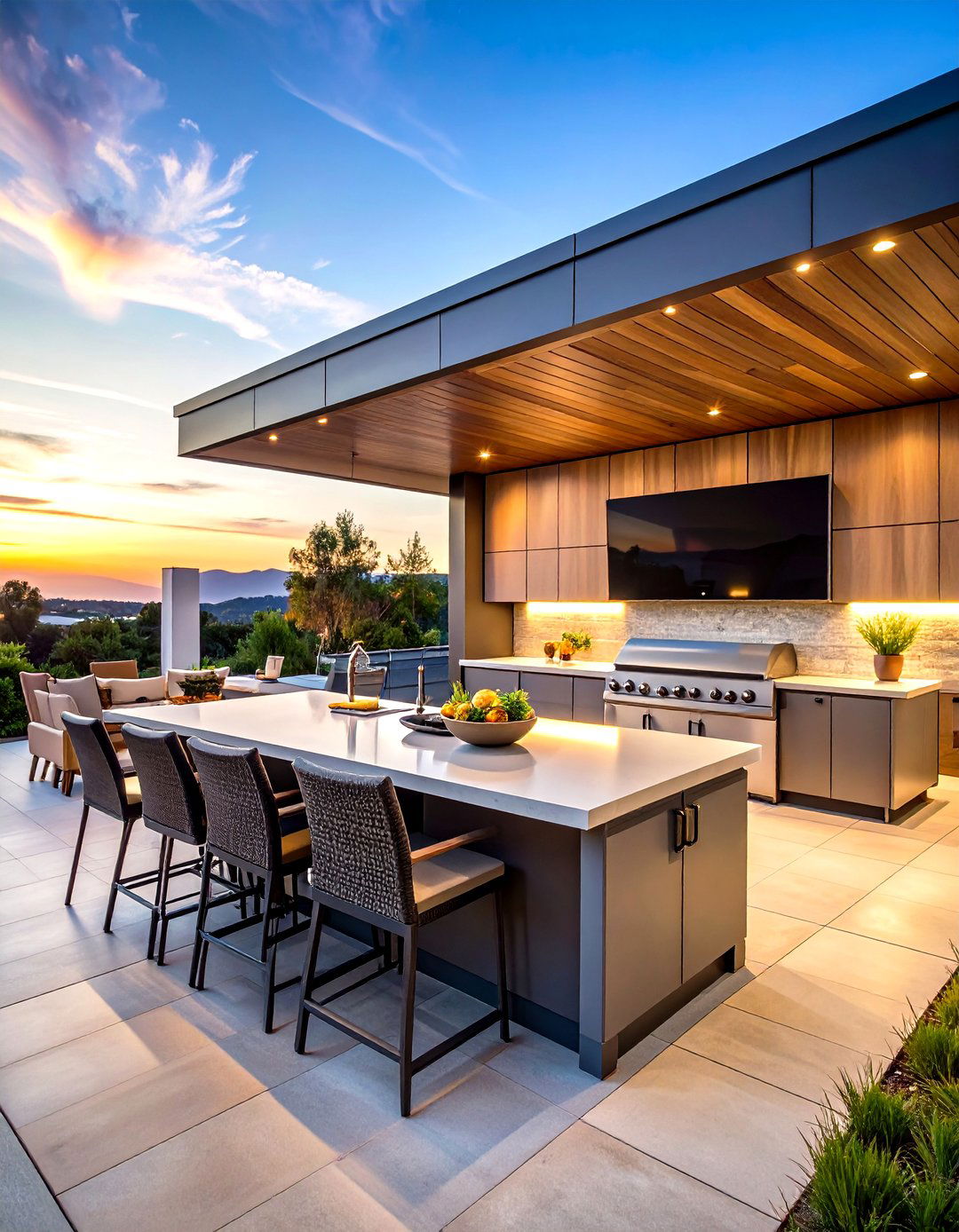 Outdoor TV Kitchen Command Center - 20 Outdoor Tv Ideas