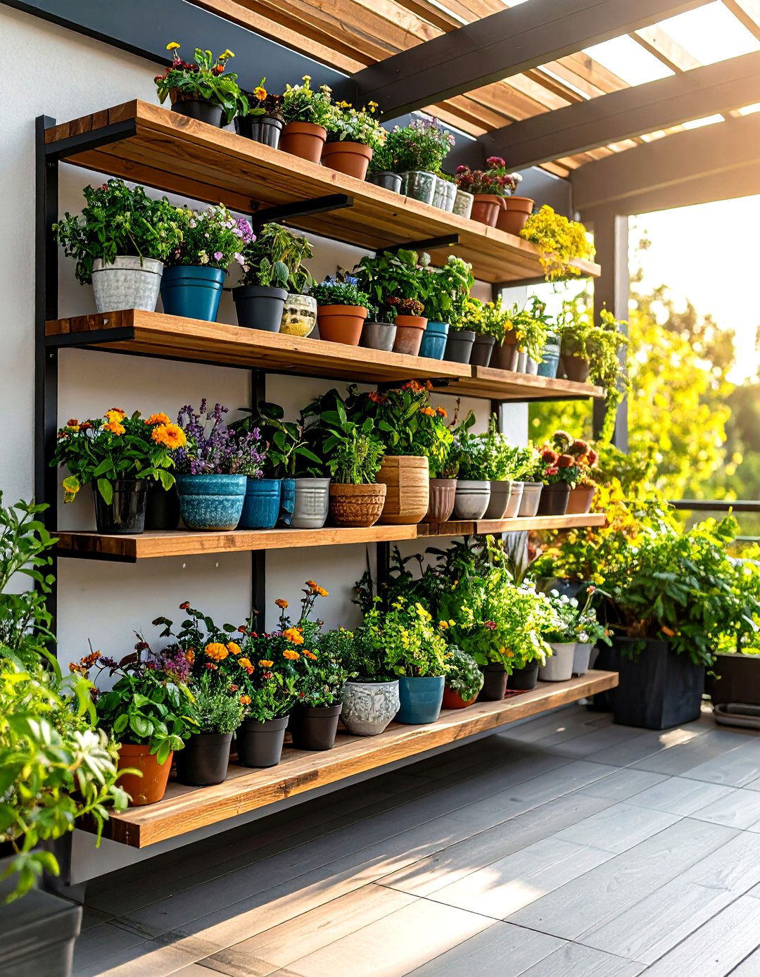Outdoor Wall Decor Floating Shelf Arrangements - 20 Outdoor Wall Decor Ideas