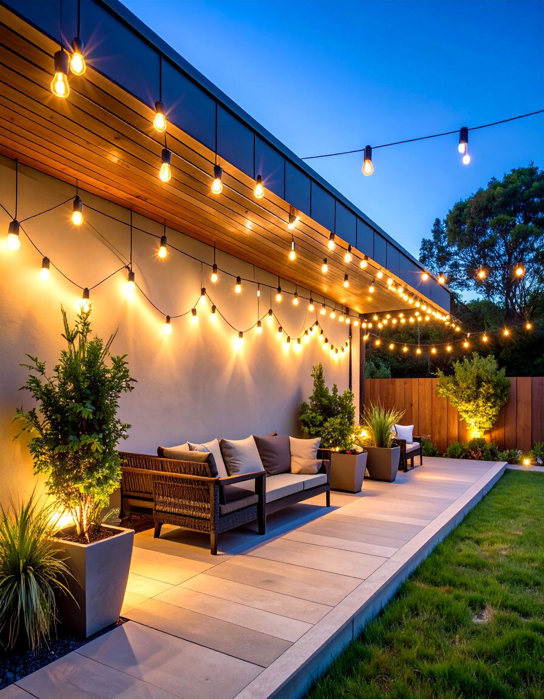 Outdoor Wall Decor String Lighting Displays - 20 Outdoor Wall Decor Ideas
