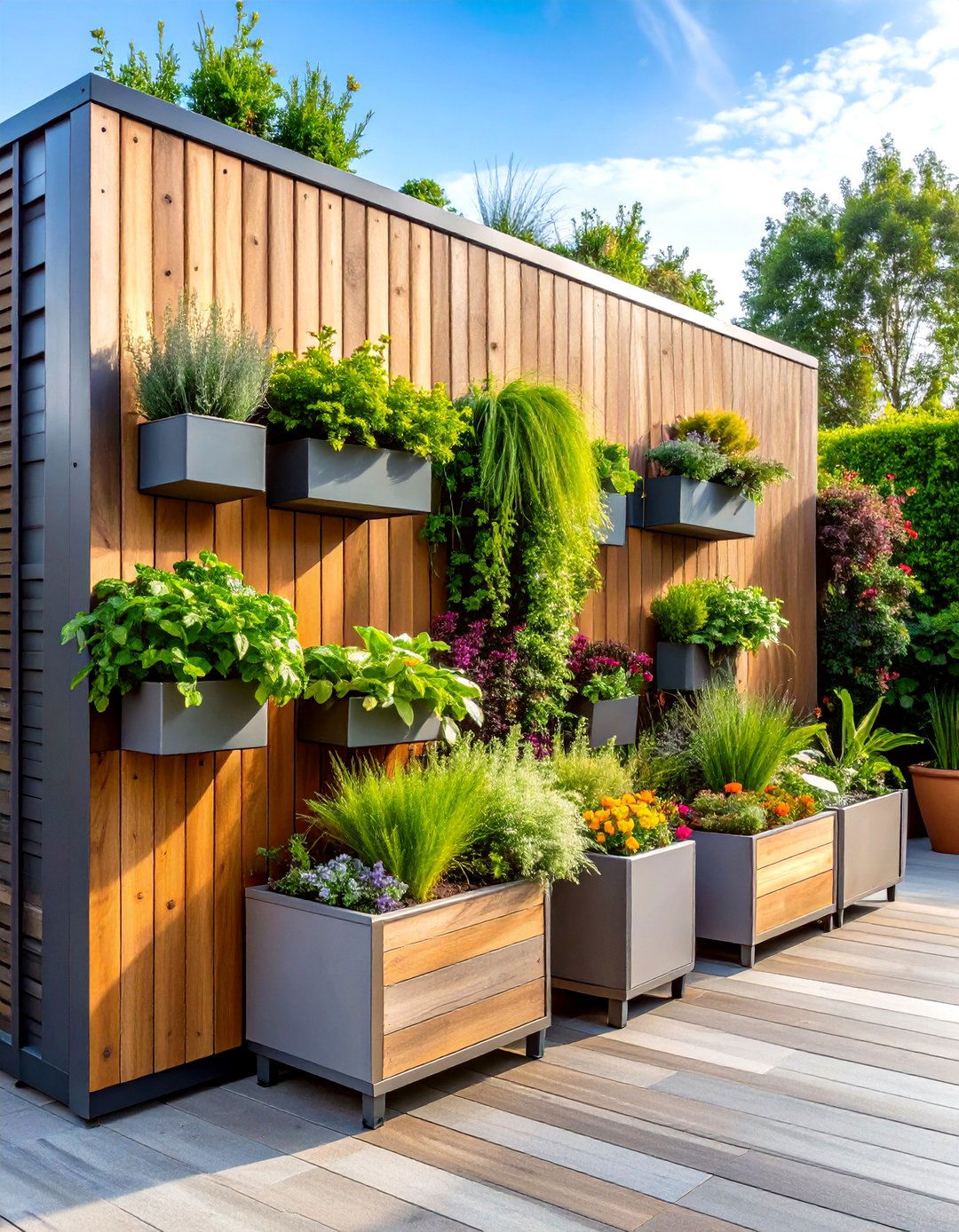 Outdoor Wall Decor Vertical Garden Planters - 20 Outdoor Wall Decor Ideas