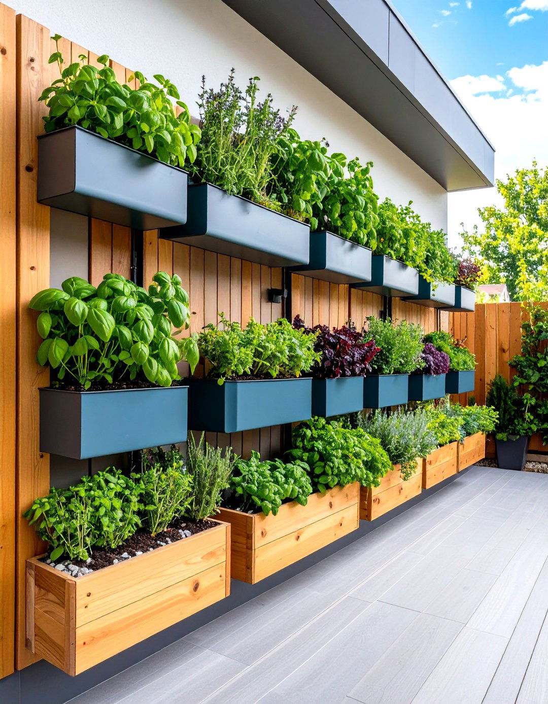 Outdoor Wall Decor Wall Mounted Herb Gardens - 20 Outdoor Wall Decor Ideas