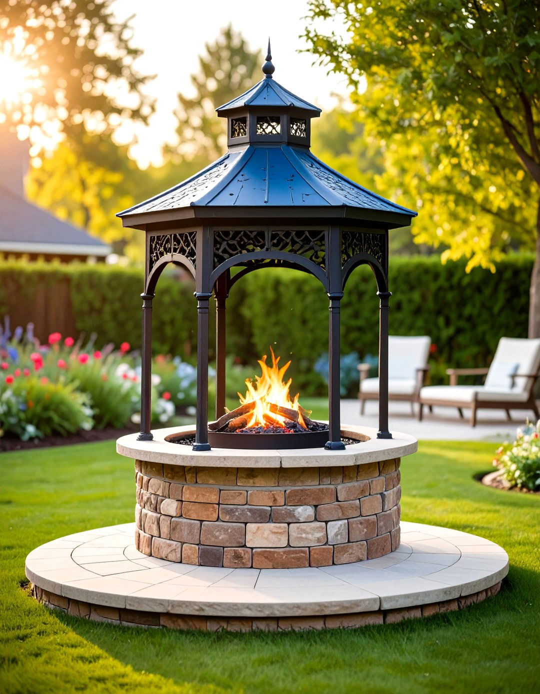 Outdoor Wishing Well Fire Pit Combination - 20 Outdoor Wishing Well Garden Ideas