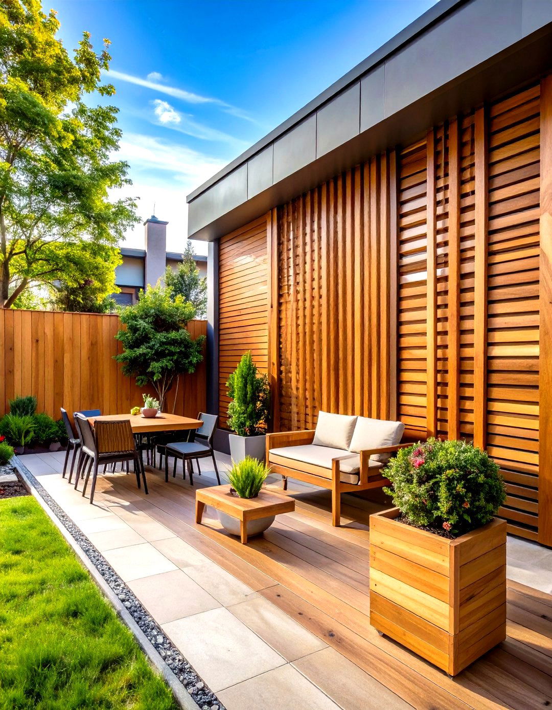 Outdoor Wood Slat Accent Wall - 20 Wood Slat Accent Wall Ideas