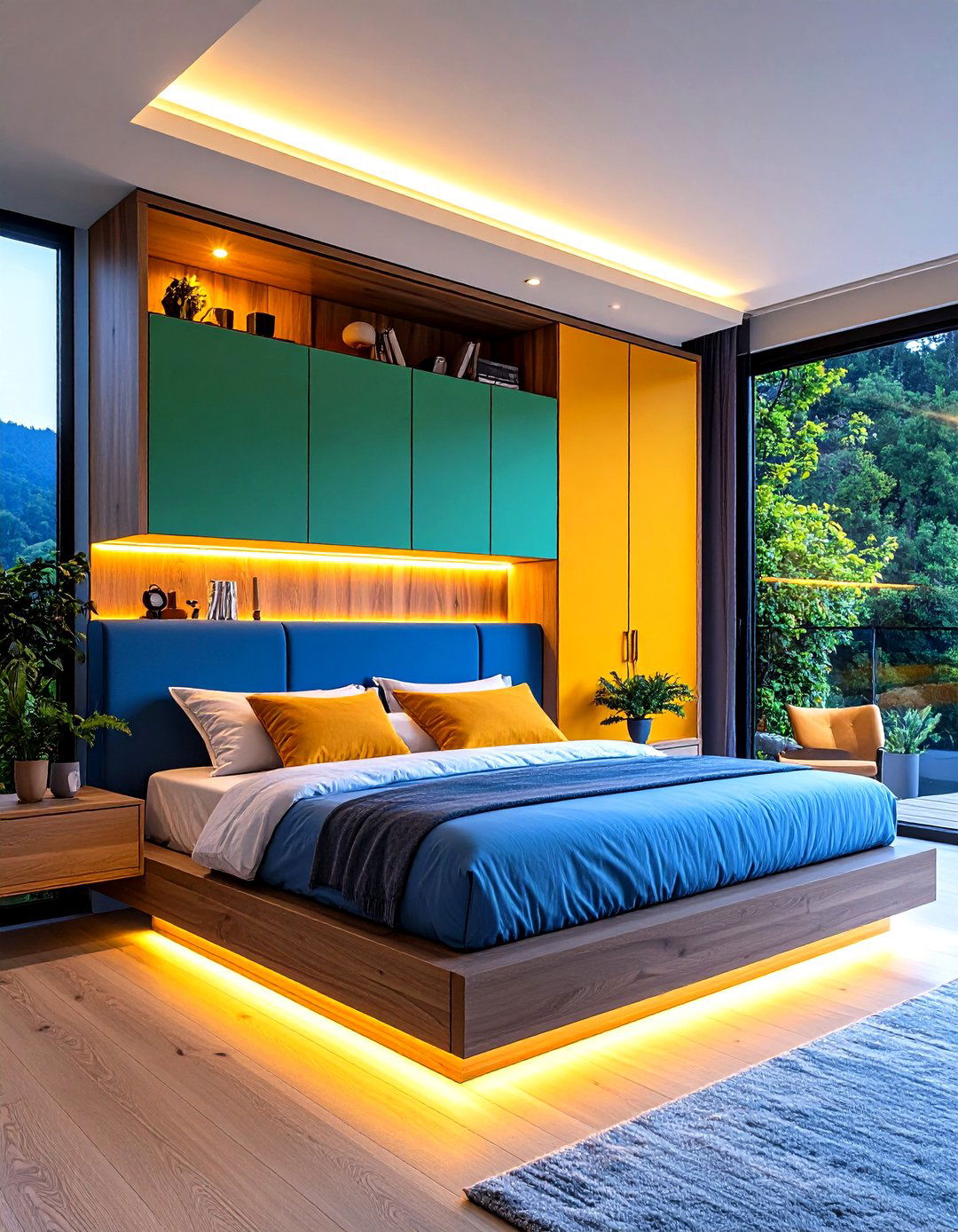 Over Bed Bridge Cabinets for Ultra Tight Bedrooms - 20 Floor to Ceiling Cabinets Ideas