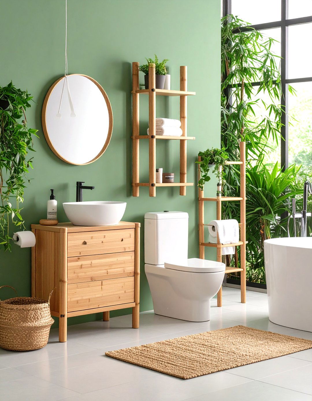 Over Toilet Storage Bamboo Organizer - 20 Over Toilet Storage Ideas