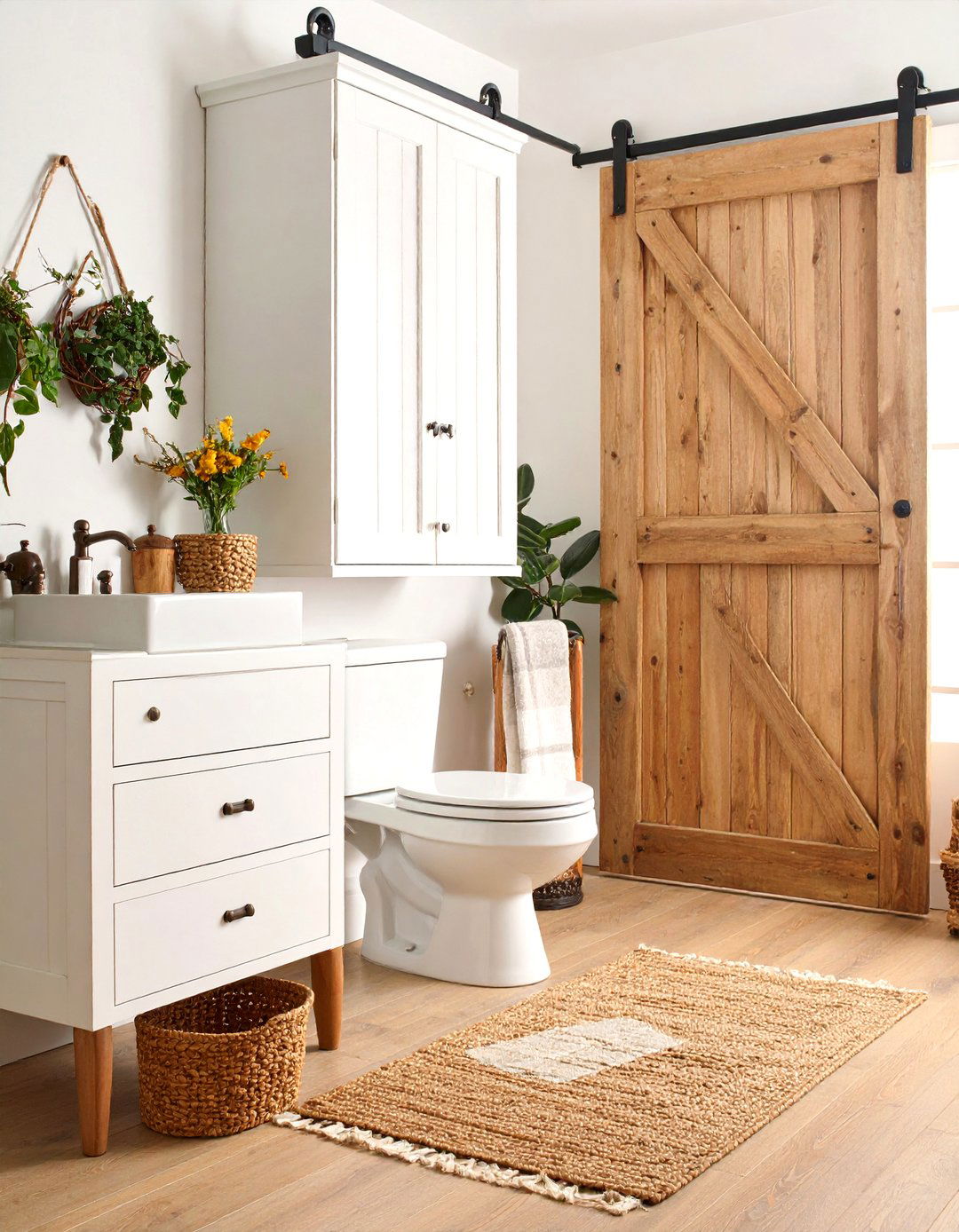 Over Toilet Storage Farmhouse Cabinet - 20 Over Toilet Storage Ideas