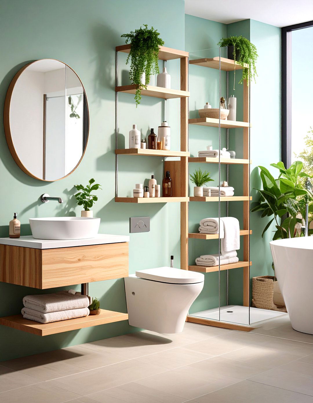 Over Toilet Storage Floating Shelves - 20 Over Toilet Storage Ideas