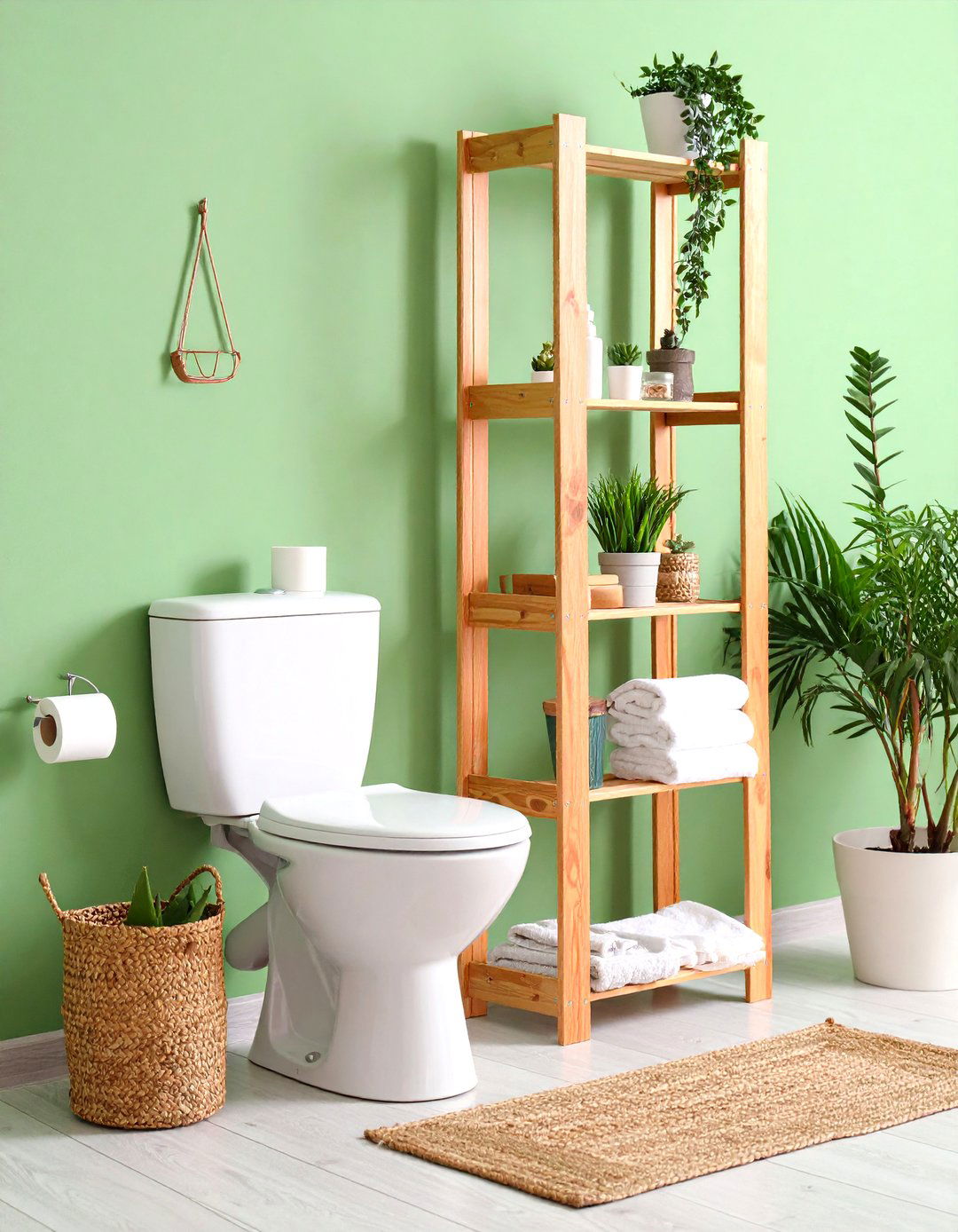 Over Toilet Storage Ladder Design - 20 Over Toilet Storage Ideas
