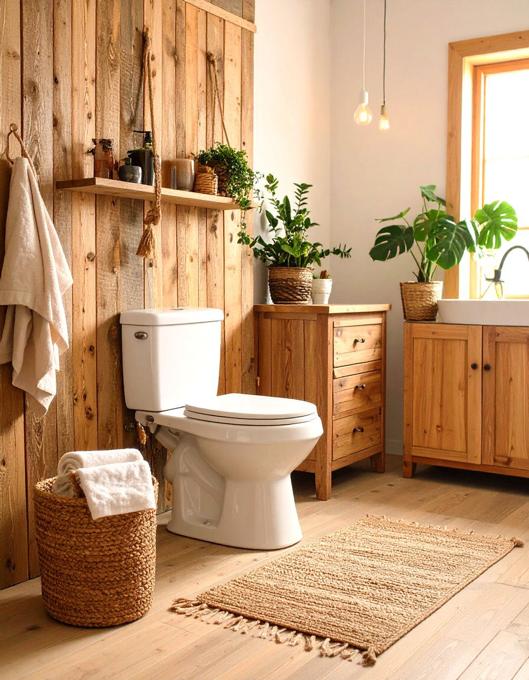 Over Toilet Storage Reclaimed Wood Shelves - 20 Over Toilet Storage Ideas