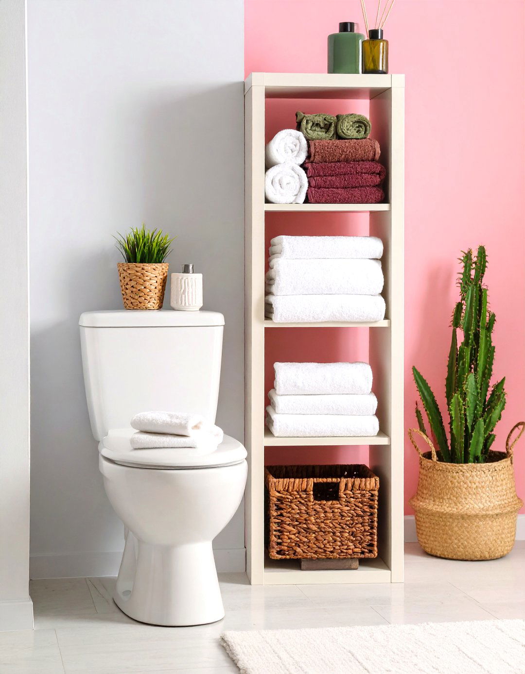 Over Toilet Storage Towel Rack Combo - 20 Over Toilet Storage Ideas