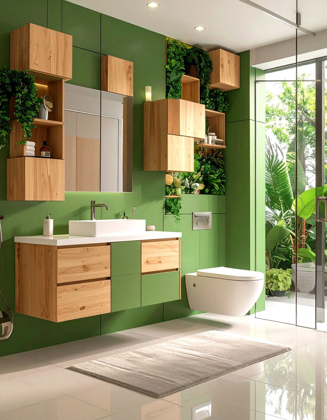 Over Toilet Storage Wall Mounted Cubes - 20 Over Toilet Storage Ideas
