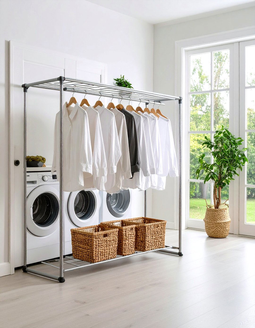 Over the Door Laundry Room Drying Rack Solution - 20 Laundry Room Drying Rack Ideas