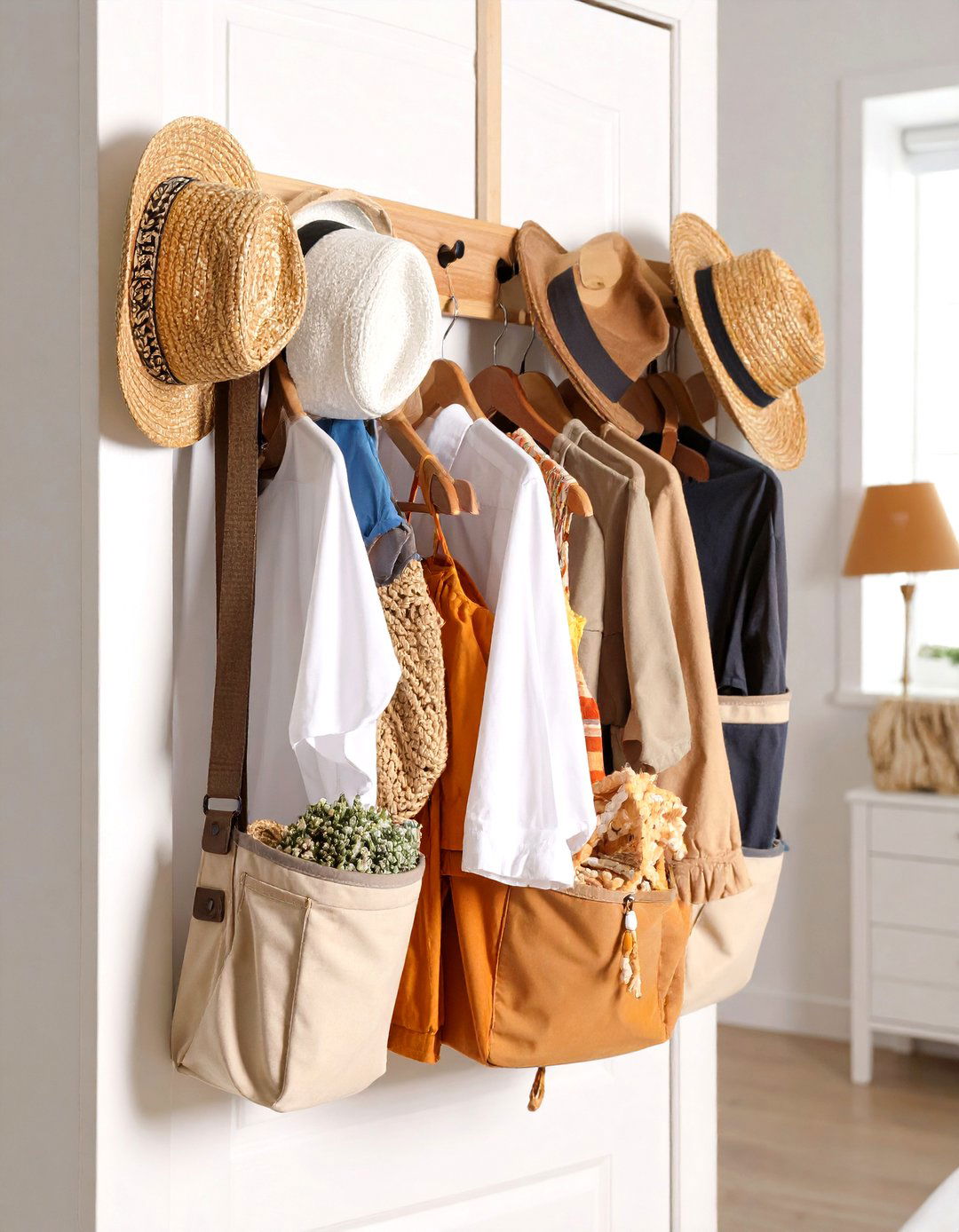 Over the Door Pocket Hat Rack - 20 Hat Rack Ideas