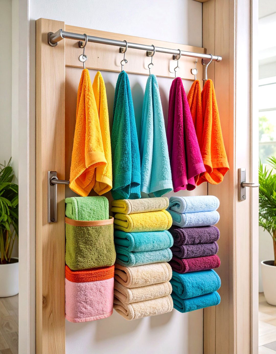 Over the Door Towel Storage Organizers - 20 Towel Storage Ideas