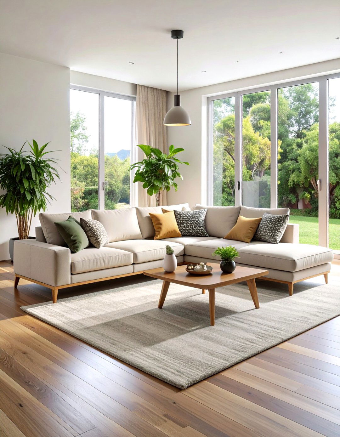 Oversize Modular Sectional Seating - 20 Budget Apartment Living Room Ideas