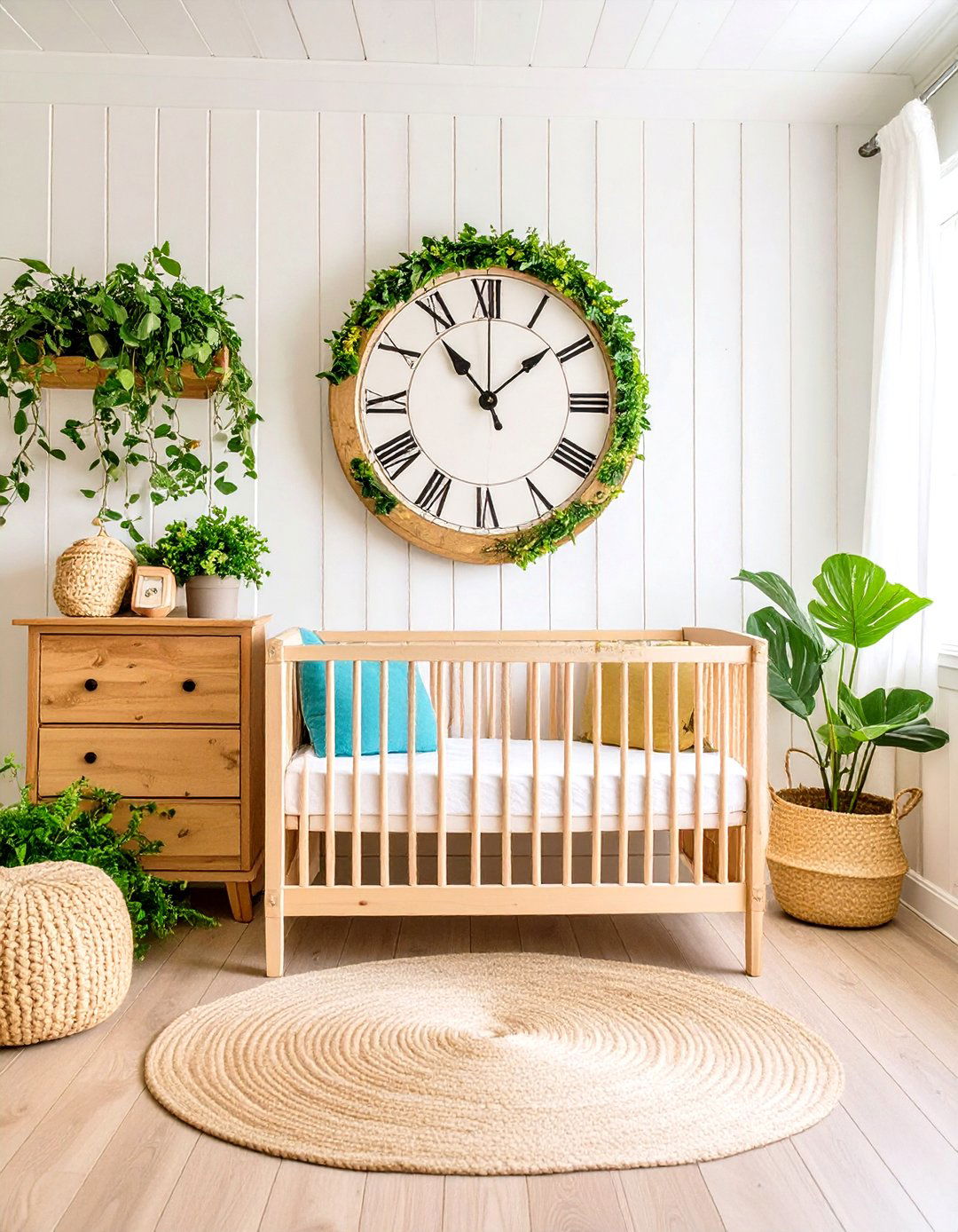 Oversized Farmhouse Clock as Functional Art - 20 Farmhouse Wall Decor Ideas