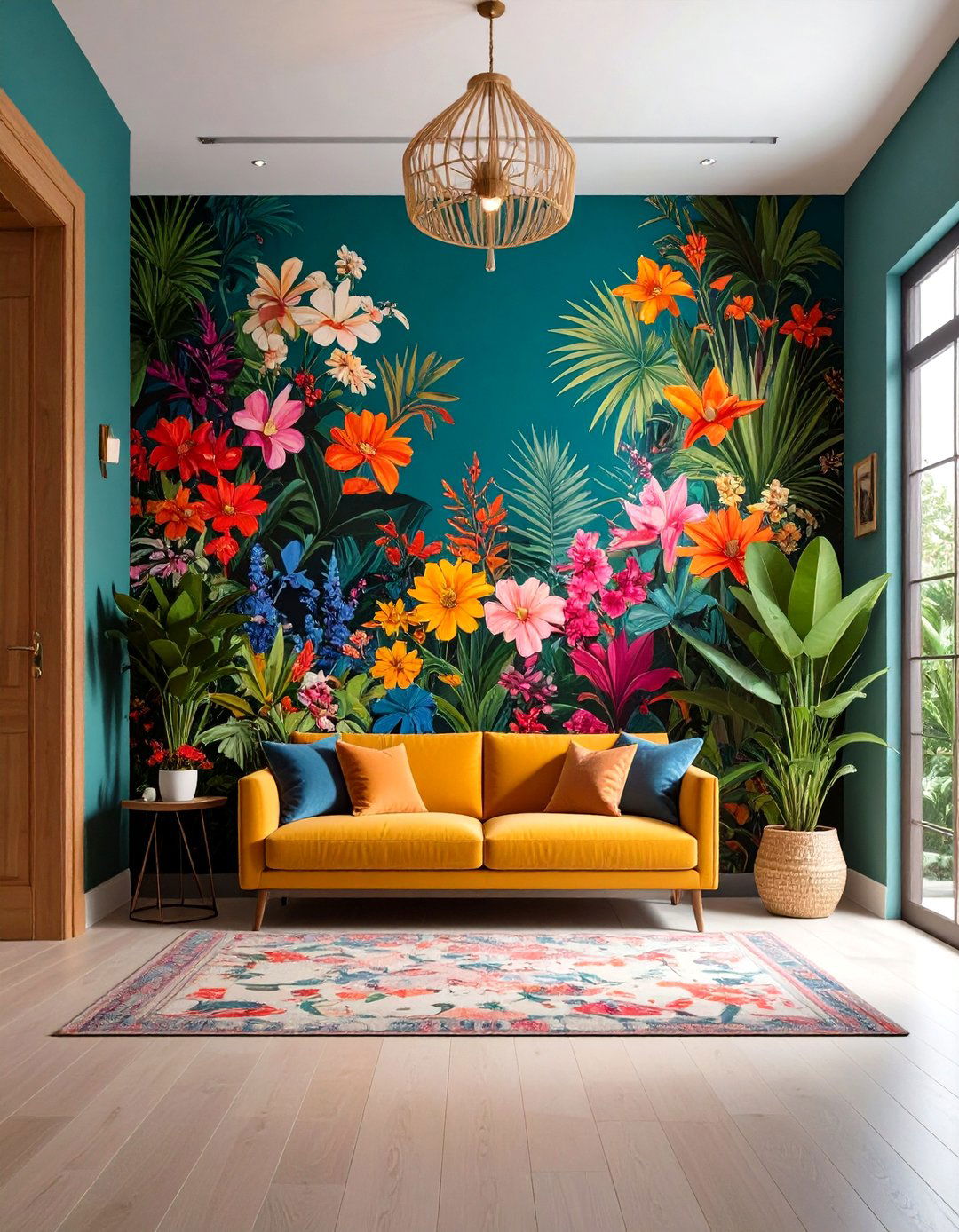 Oversized Mural Wallpaper Feature Wall - 20 Feature Wall Ideas