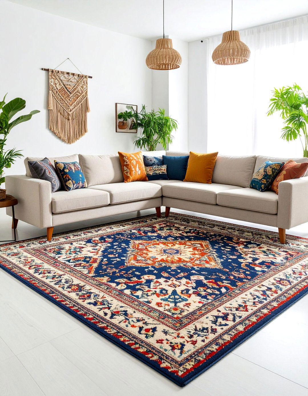 Oversized Statement Living Room Rug Theme - 20 Living Room Rug Ideas