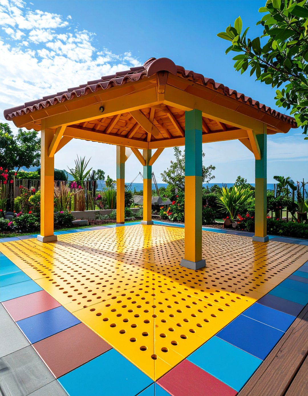 PVC Perforated Drainage Tile Gazebo Floor - 20 Gazebo Floor Ideas